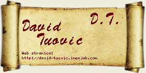 David Tuović vizit kartica